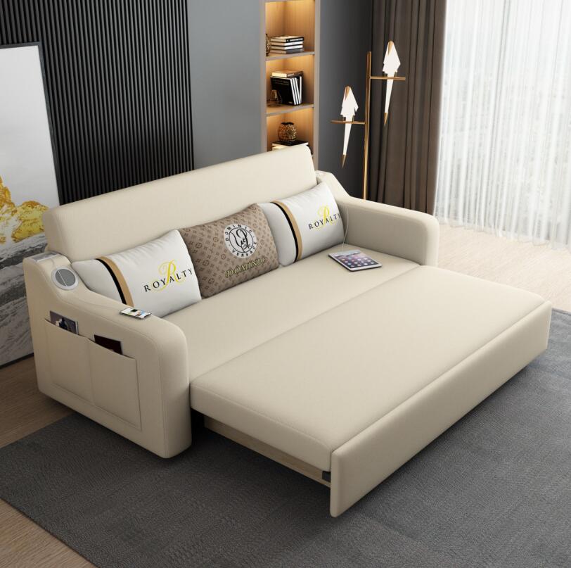 London Sofa Cum Bed In Leatherette