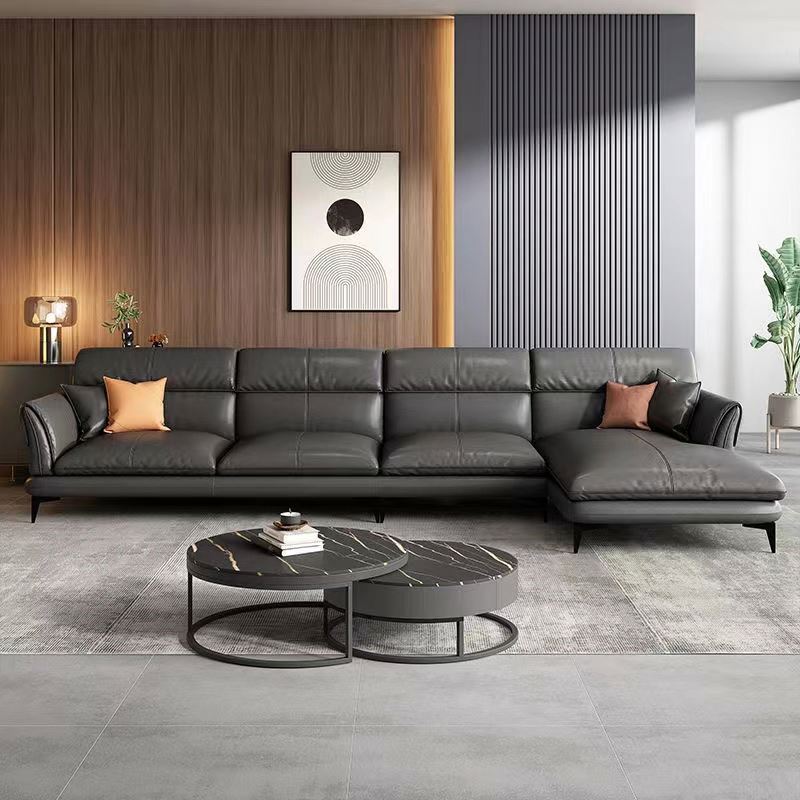L-shape Italian luxury sofa in leatherette