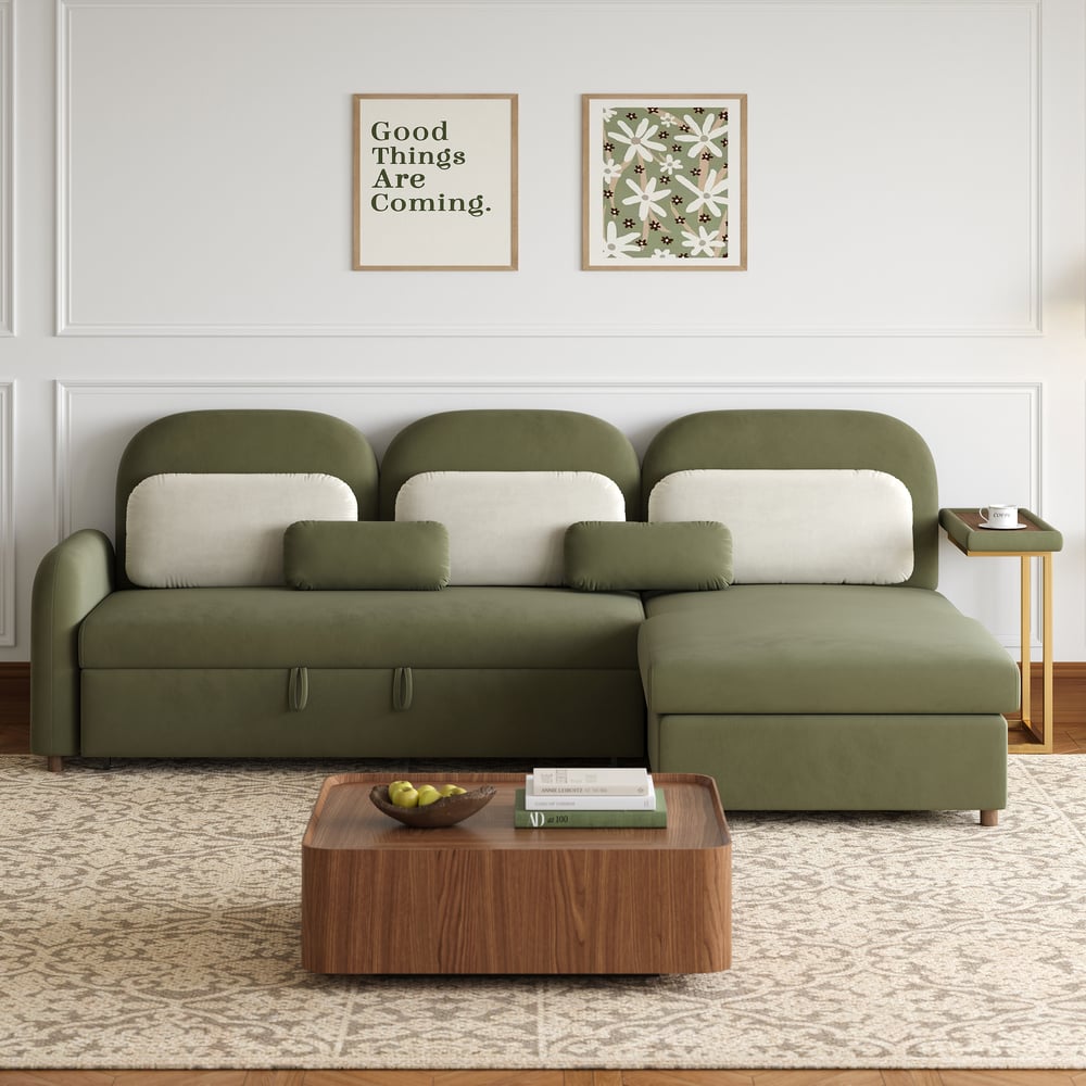 Hunt Green Sofa Cum Bed
