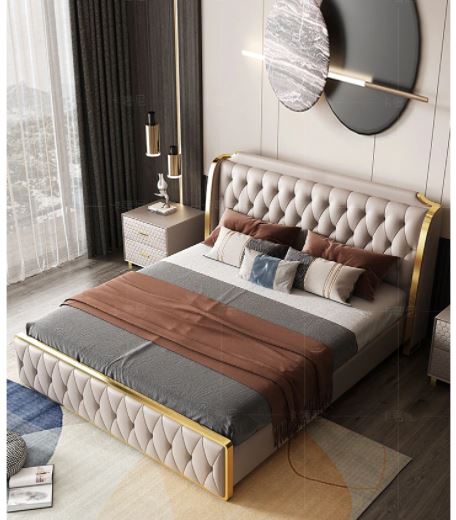 Classic Modish Leatherette Bed