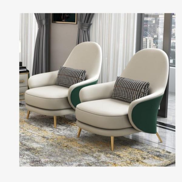 Pair Of Royal Elegant Chairs In Leatherette