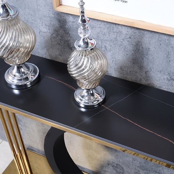 Opal Black Console Table
