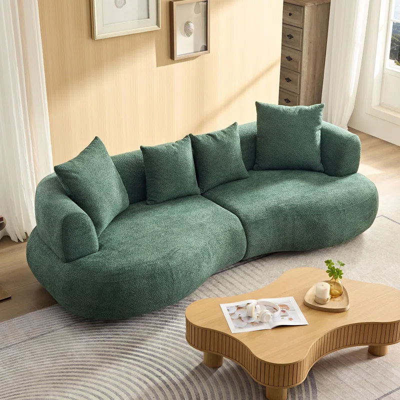 Aahed green gem curve sofa