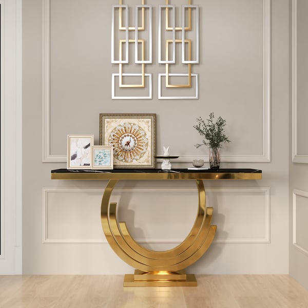 Modern Golden Console Table