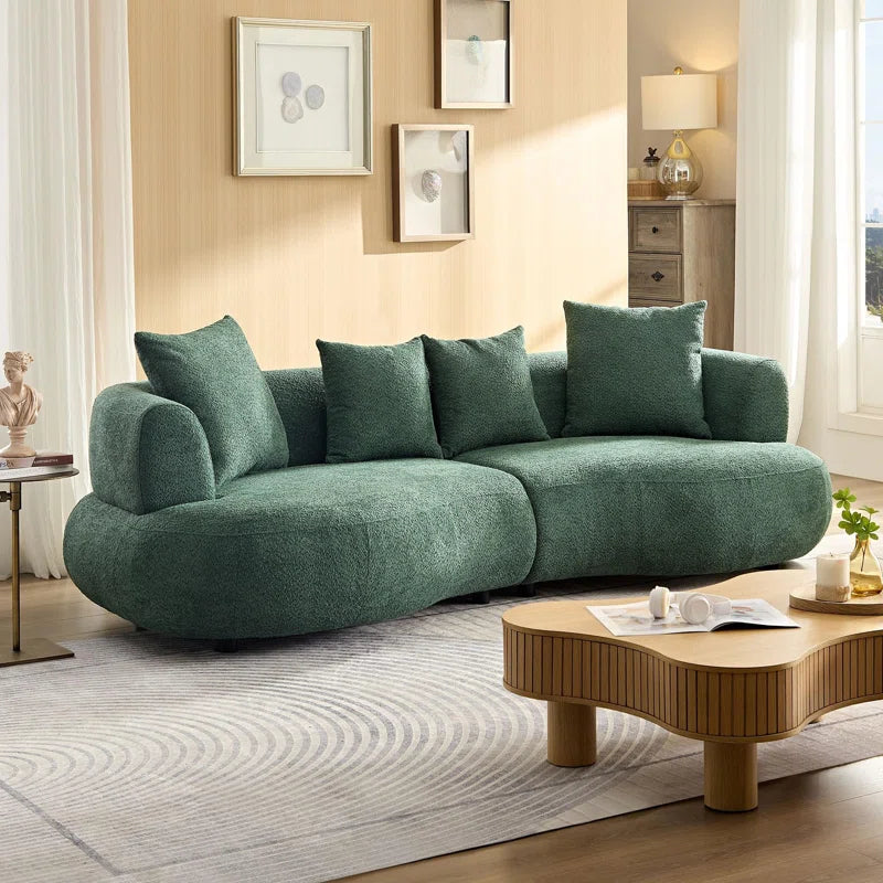 Aahed green gem curve sofa