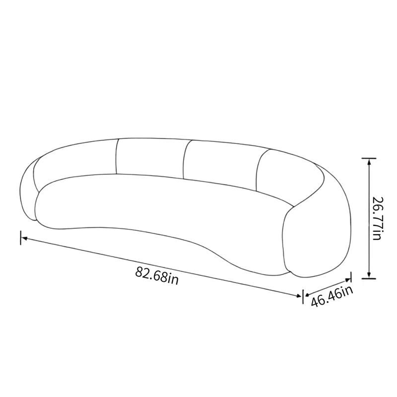 Aahed Bruce Fancy Modern Curved Sofa