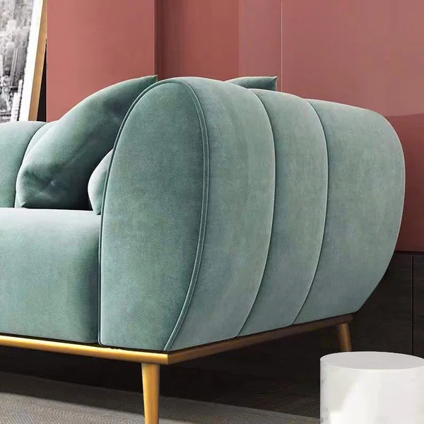 Florie Luxury Green Velvet Upholstery Sofa