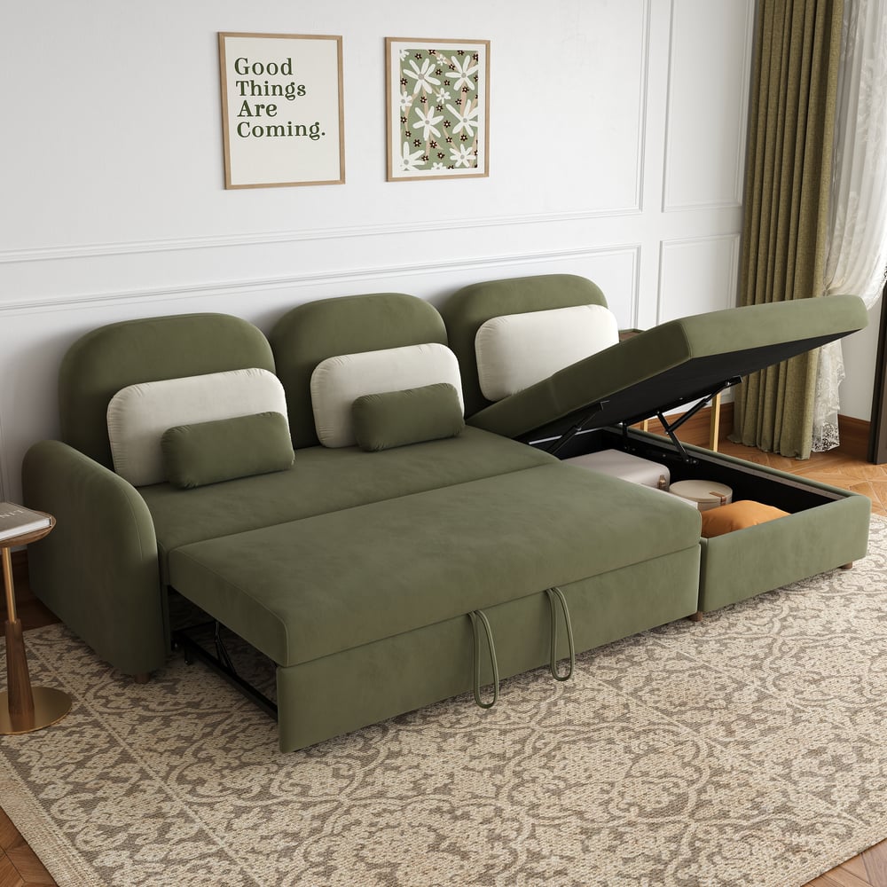 Hunt Green Sofa Cum Bed