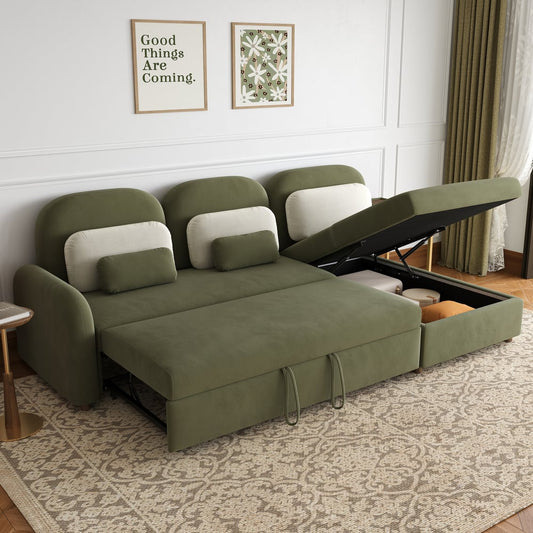 Hunt Green Sofa Cum Bed