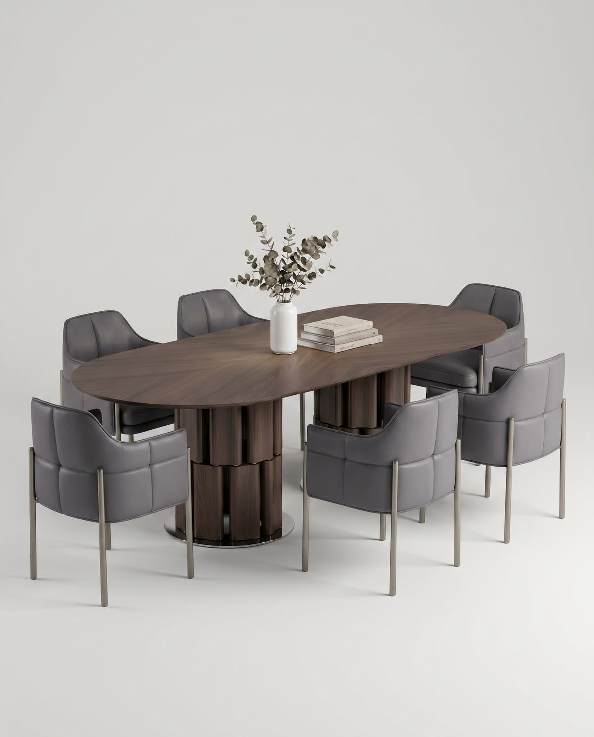 Lucio Wooden Veneer Dining