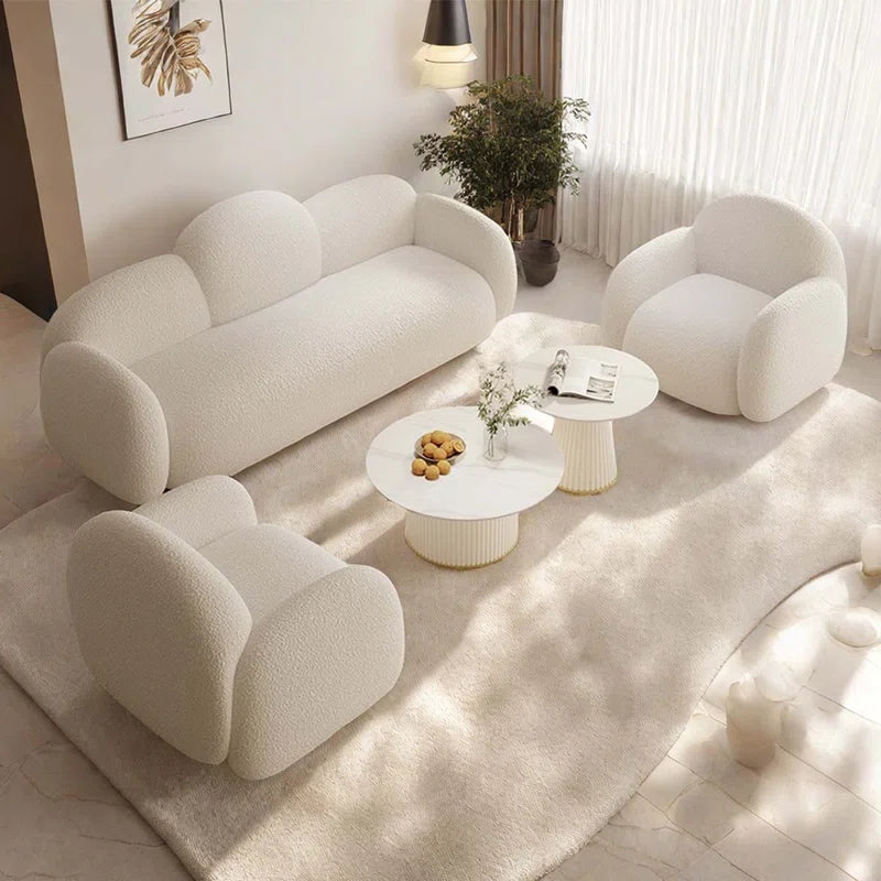 Aahed White Knight Sofa Set