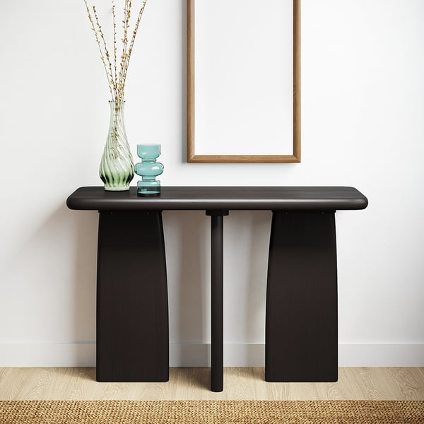 Walnut Wood Console Table