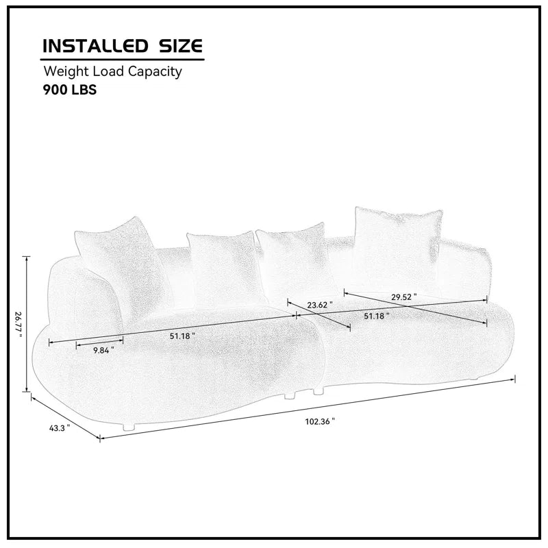 Aahed Green Gem Curve Sofa