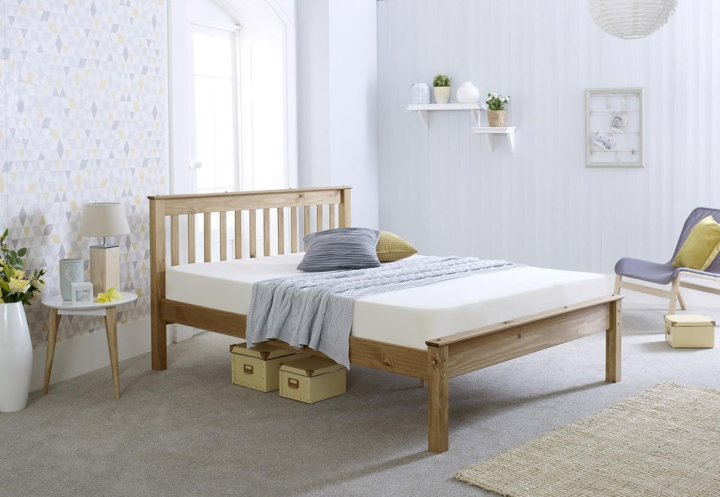 Antique Pine Wooden Queen Max Bed