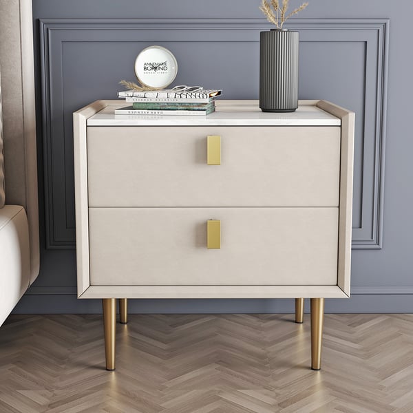 Tixo Bed Side Table With Golden Leg