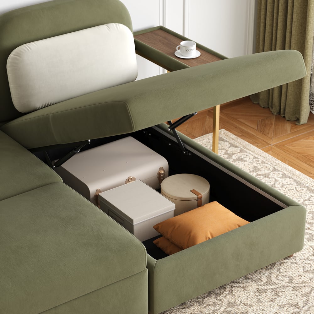 Hunt Green Sofa Cum Bed