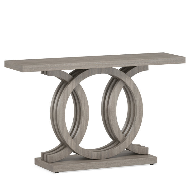 Cross Ring Wooden Console Table
