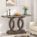 Cross Ring Wooden Console Table