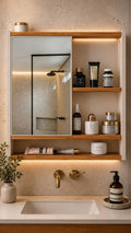 Minimalist LED Bathroom Mirror Cabinet with Storage