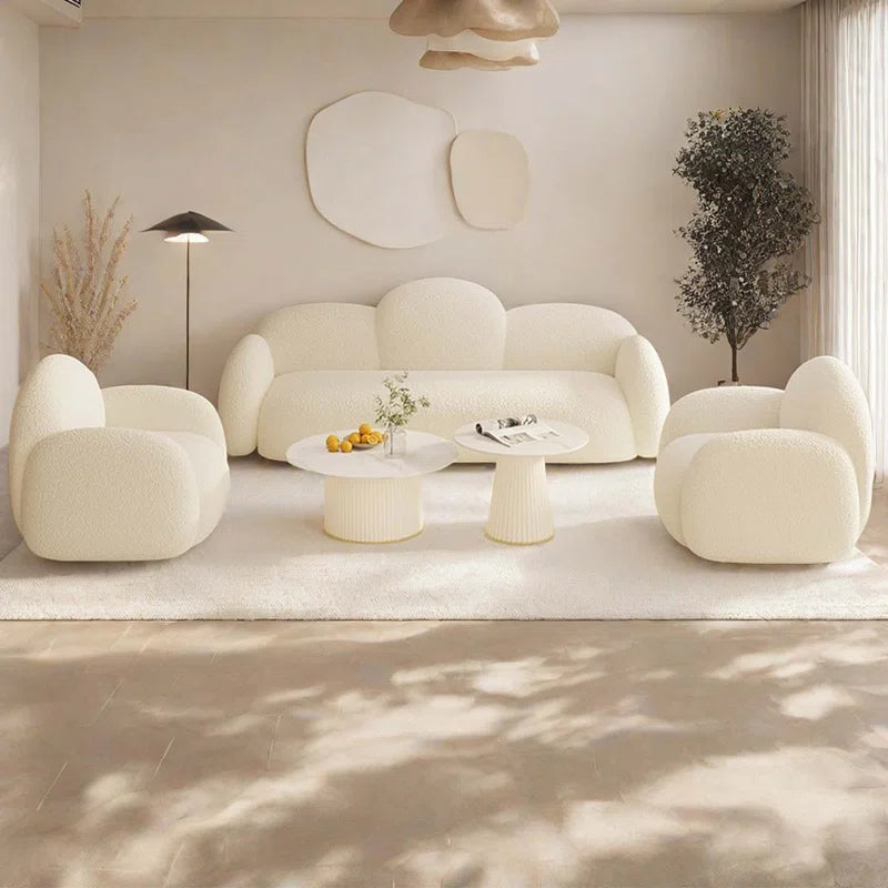 Aahed White Knight Sofa Set
