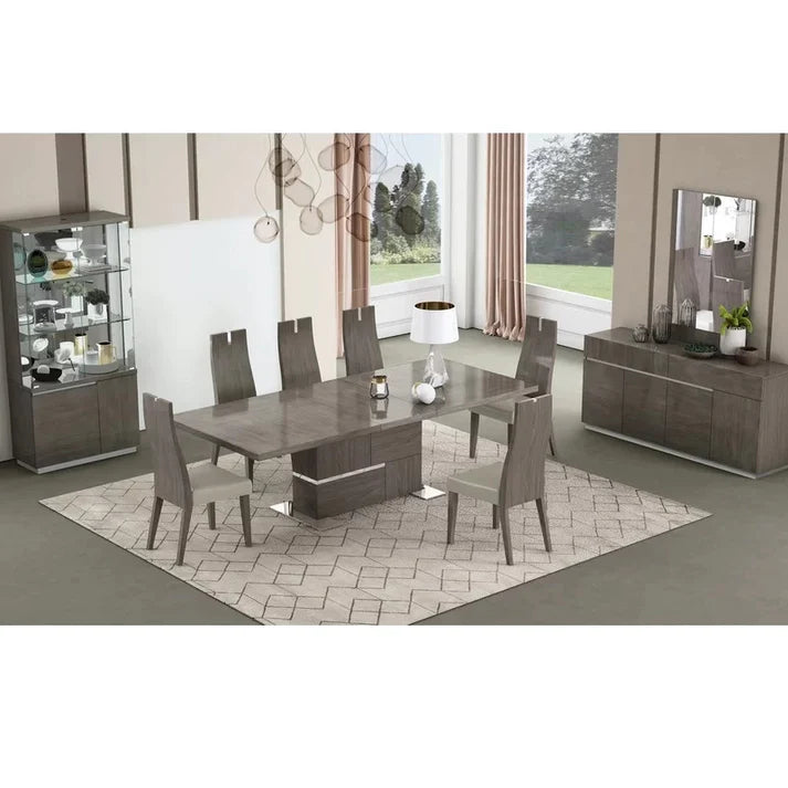 Dining Table with 6 Chairs Butterfly Leaf Dining Set