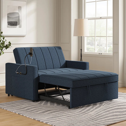 London Blue Sofa Cum Bed