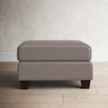 Rich Coffee Colour Ottoman Pouf With Wooden Legs