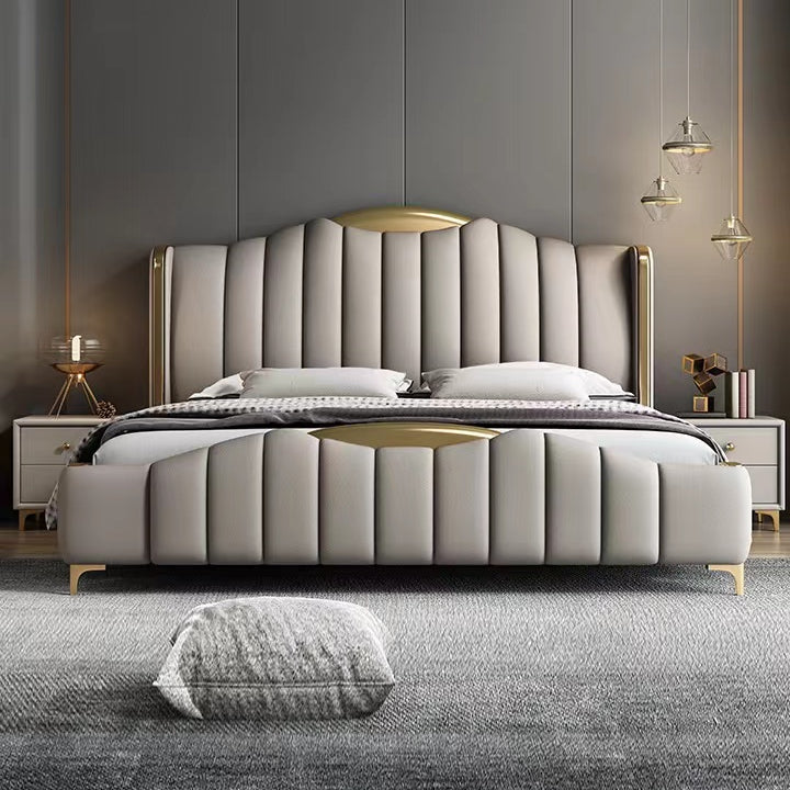 Royal Design Luxury Bed in Leatherette Indian Nest