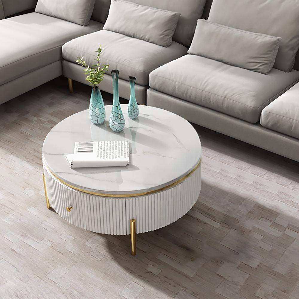 Modern delicate round coffee table