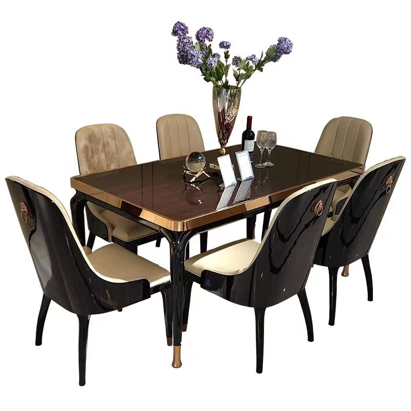 Elegance Dining Table With Polish 6 Seater