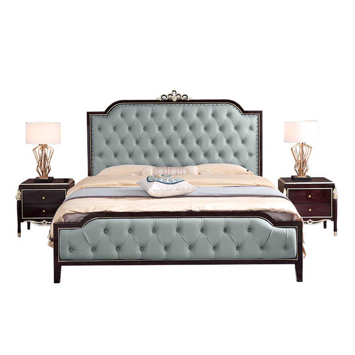 Comfortable Wooden Bed Without Storage