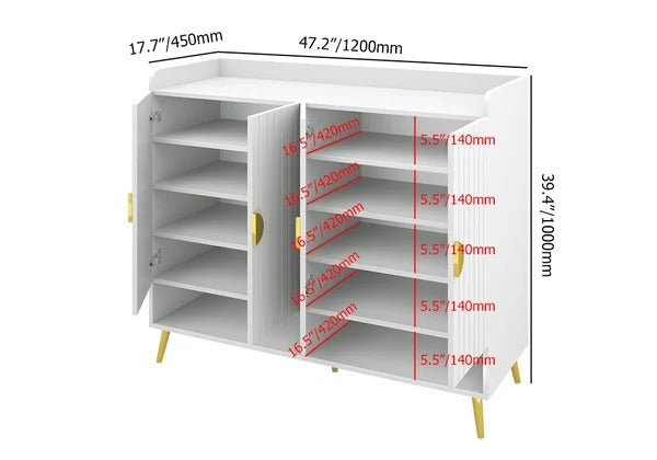 Ultra thin and large shoe cabinet