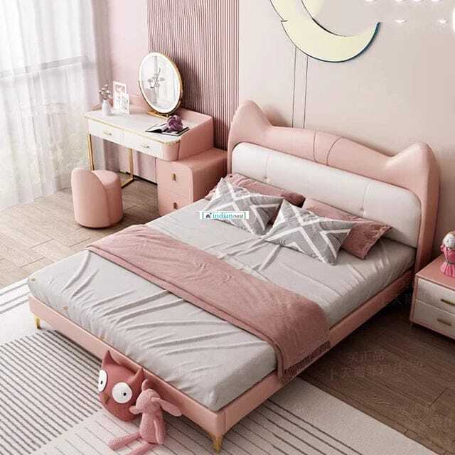 Kids Cat Upholstered Bed