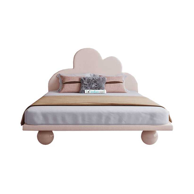 Small Cloudy Wooden Kids Bed
