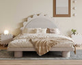 Milky Wooden Bed For Kids Without Storage