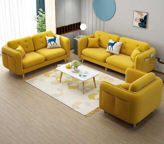 Nordic Soft Yellow Sofa Set