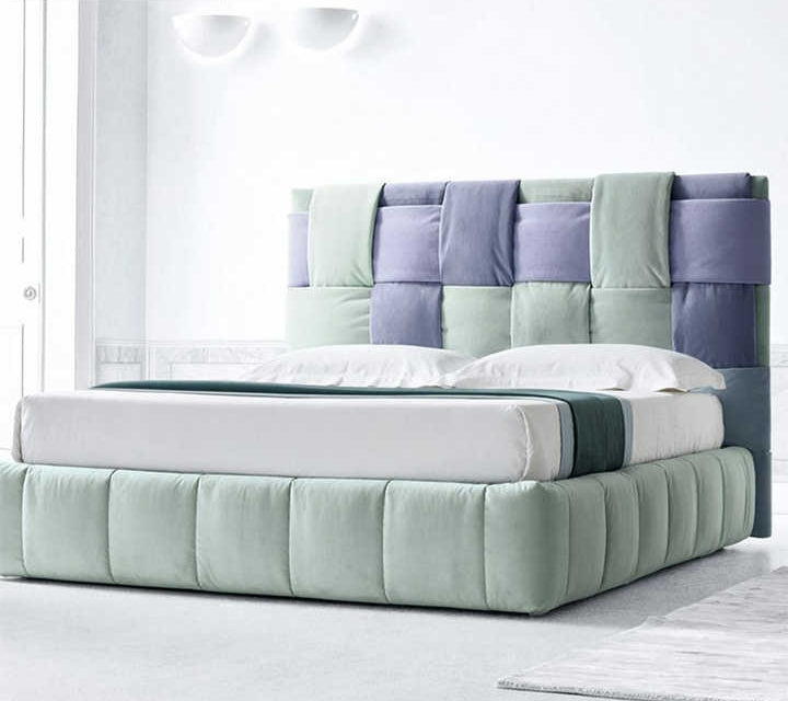 Sky Blue Strip Touch Bed