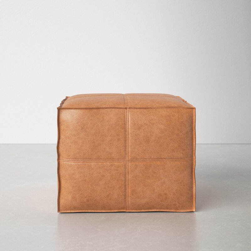 Gorgeous Orange Ottoman Without Storage