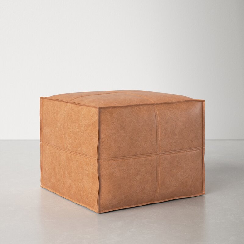 Gorgeous Orange Ottoman Without Storage