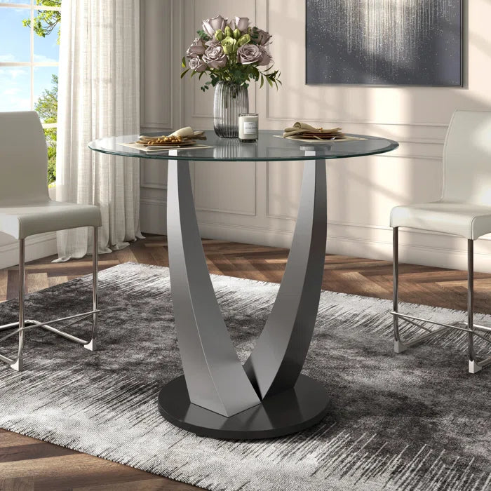 Venezuela Round Glass Dining Table