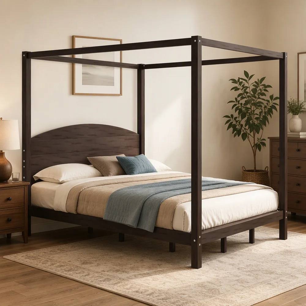 Knac Wooden Four Poster Bed
