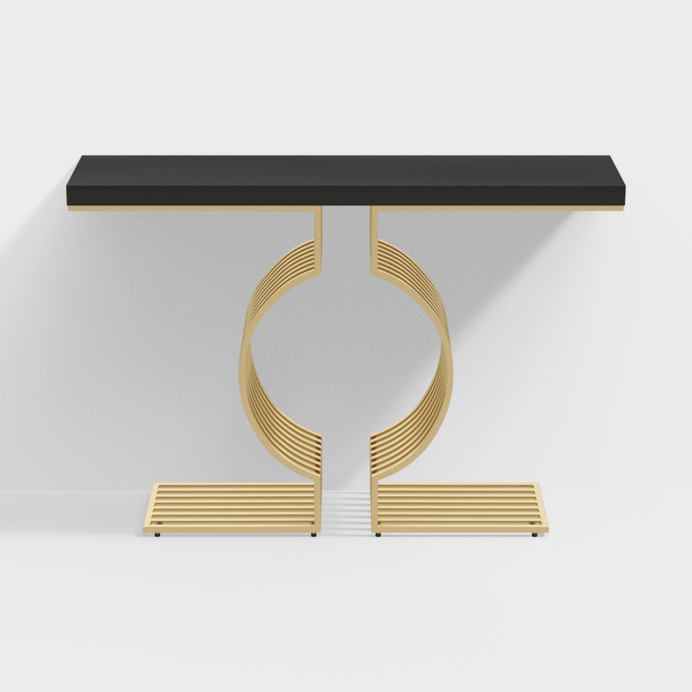 Roman Black Consol Table