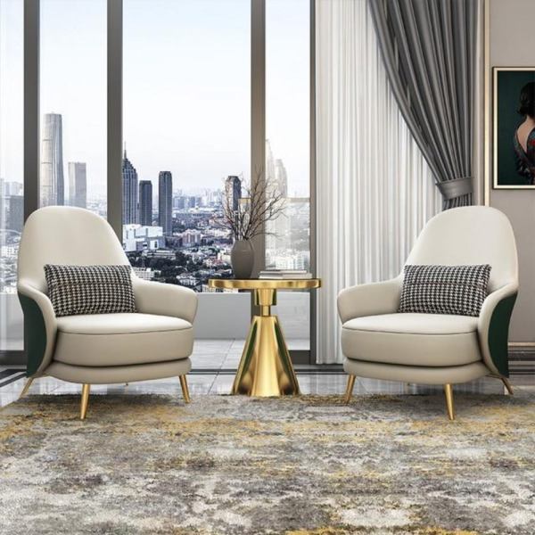 Pair Of Royal Elegant Chairs In Leatherette