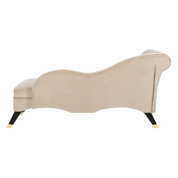 Haki Velvet Chaise With Pillow Antique Chair