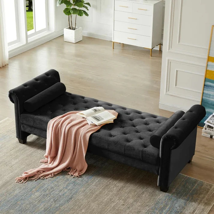 Nordic Rolled Arms Chaise Lounge