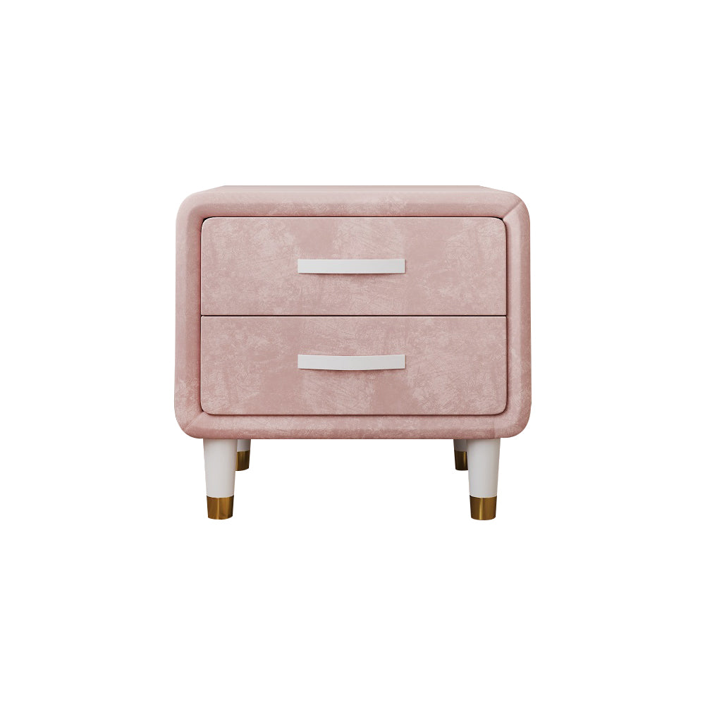 Pinkish bed side table with drawer