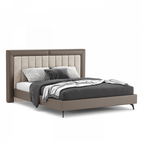 Gracious Vertical Tufting Leatherette Bed