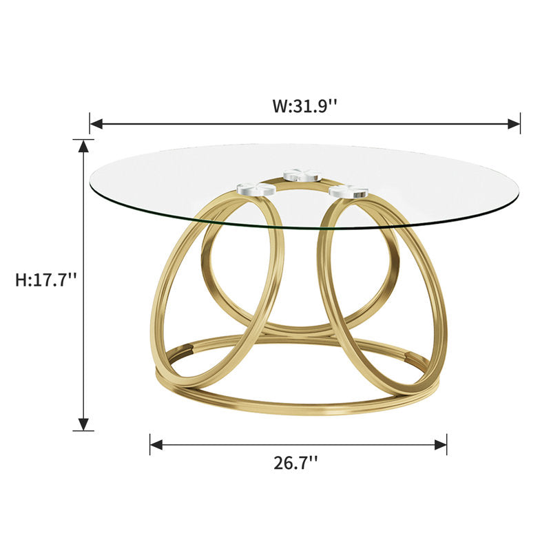 Glass Top Centre Table For Living Room