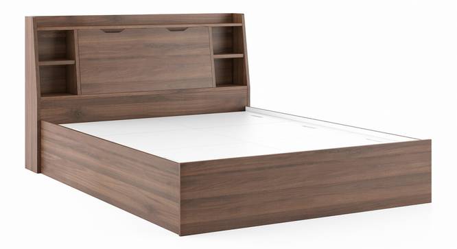 Box Storage Bed In Classic Walnut Finish