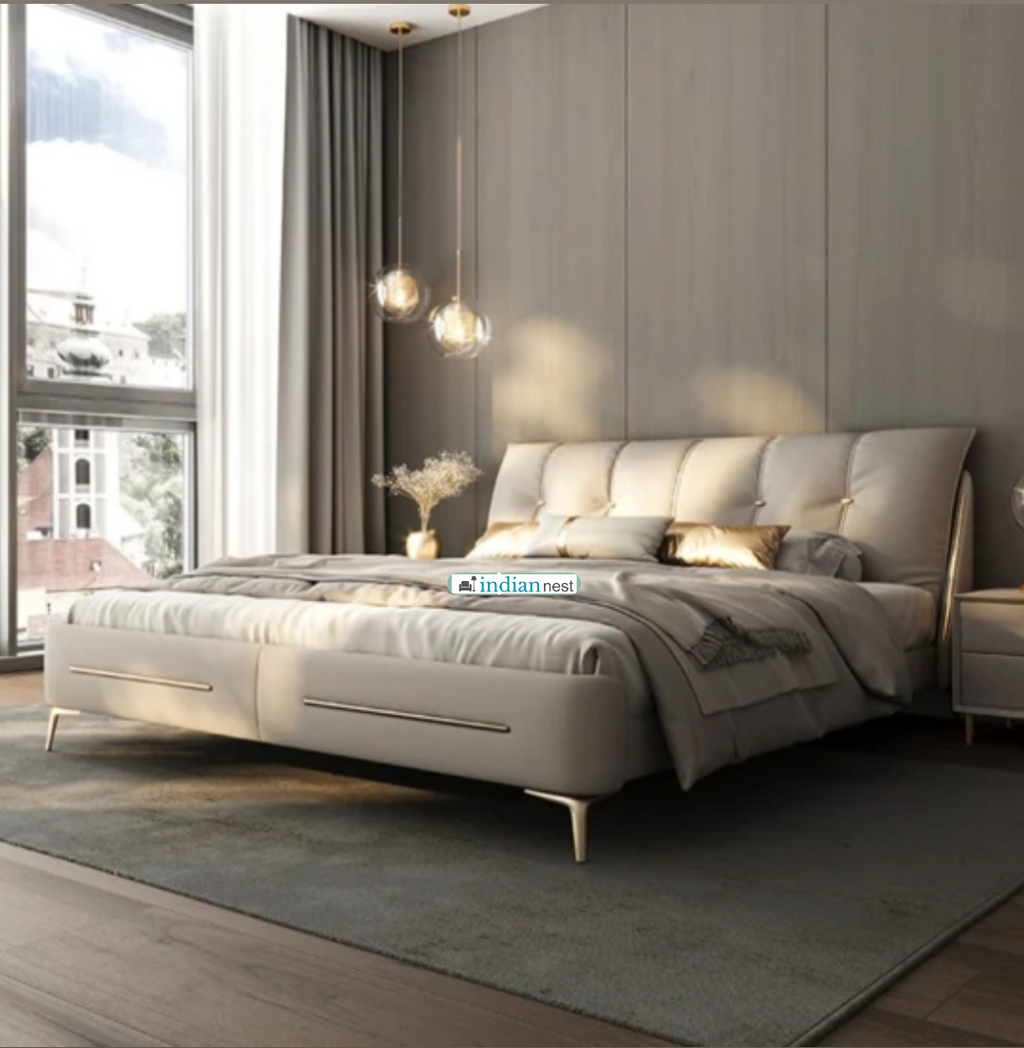 Luxe Albino Upholstered Bed